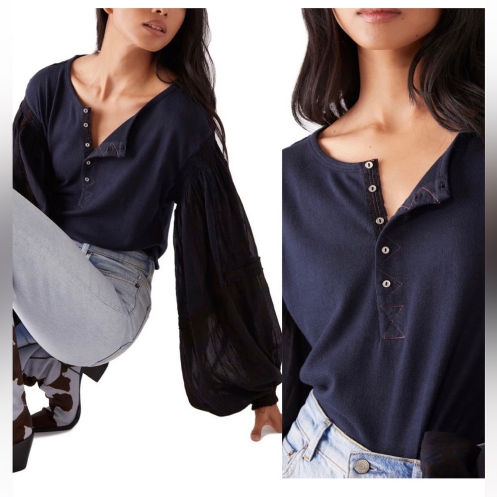 Free People Light Magic Henley Top. Size: XS. Excellent condition